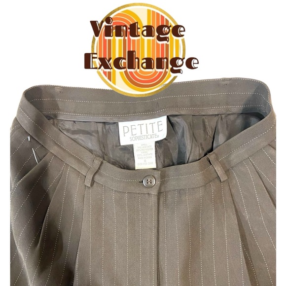 Petite Sophisticate Pants - Vintage Brown Trousers - Timeless Retro Chic